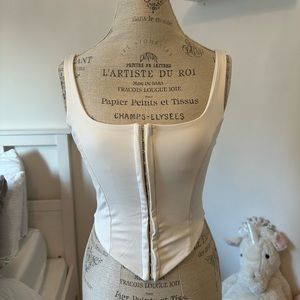 White corset top
